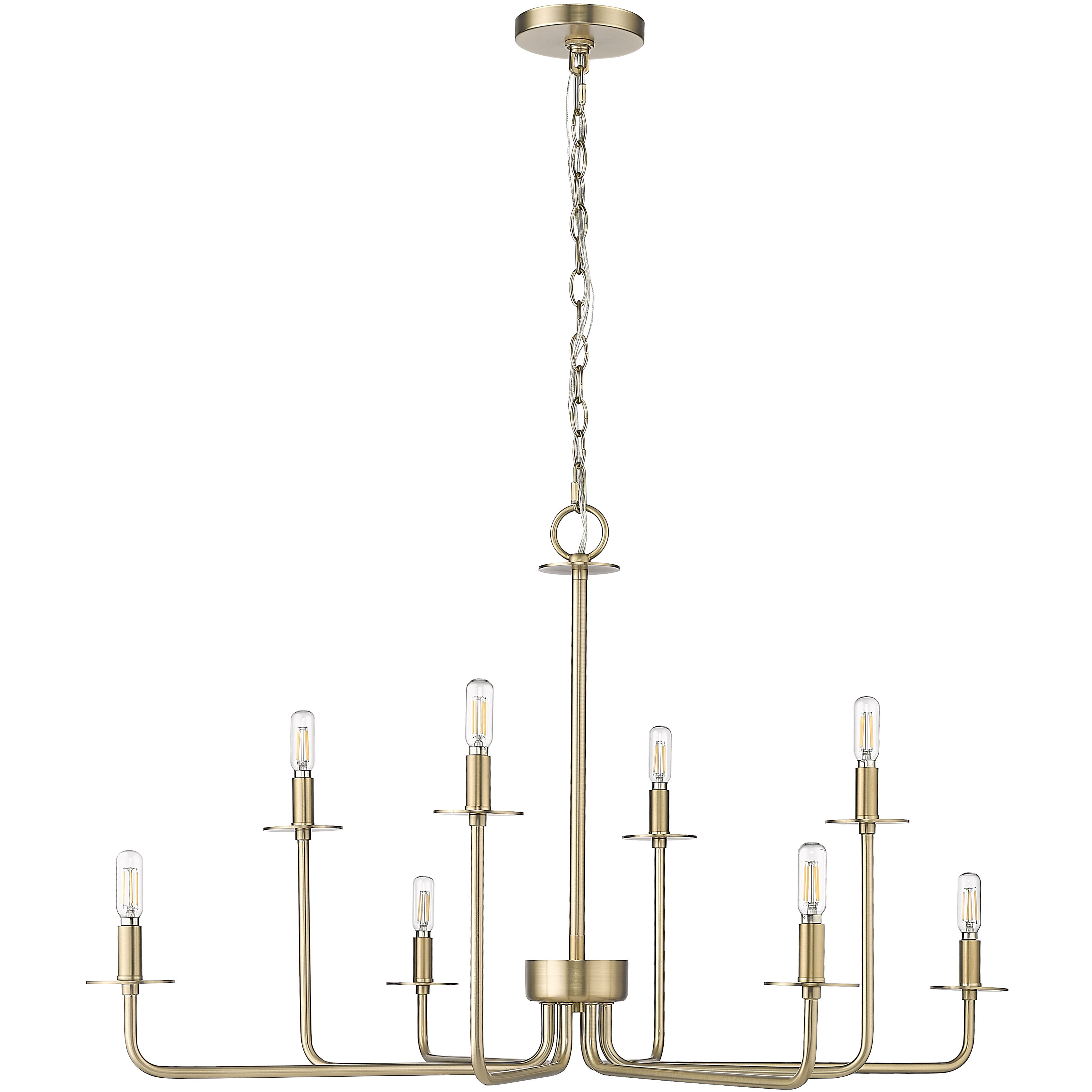 Marceline 8 Light 37.85 inch Modern Gold Chandelier Ceiling Light